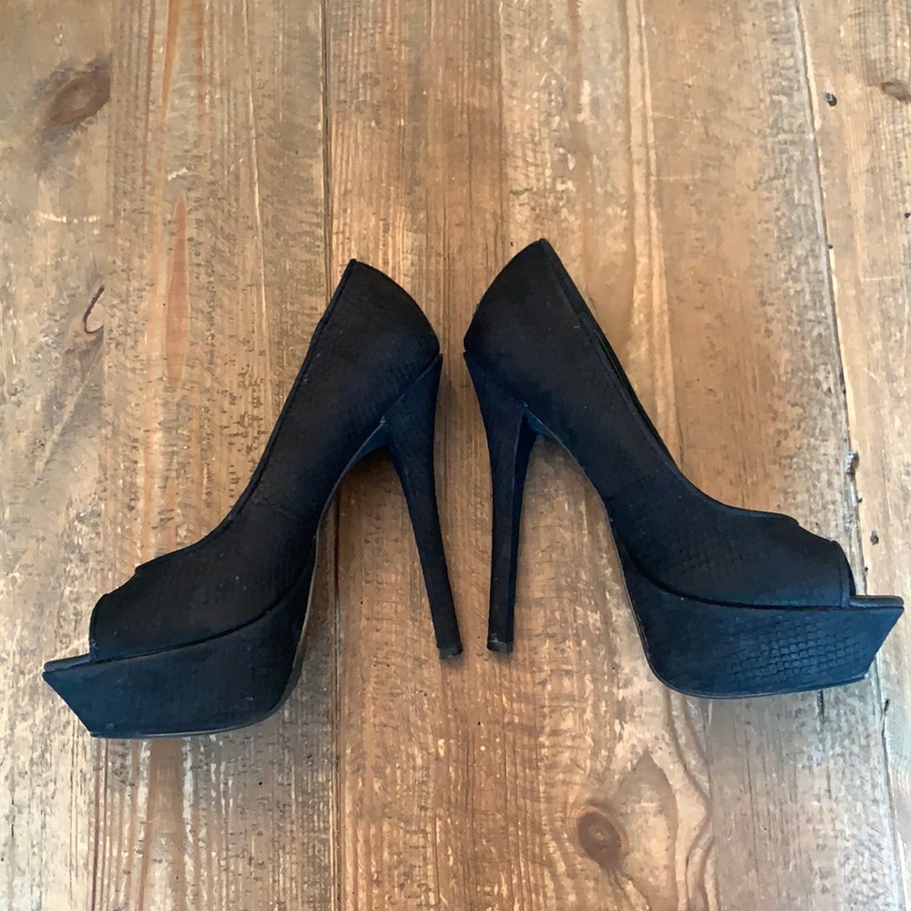 Steve Madden Peeptoe Python Print Platform Heel - image 3